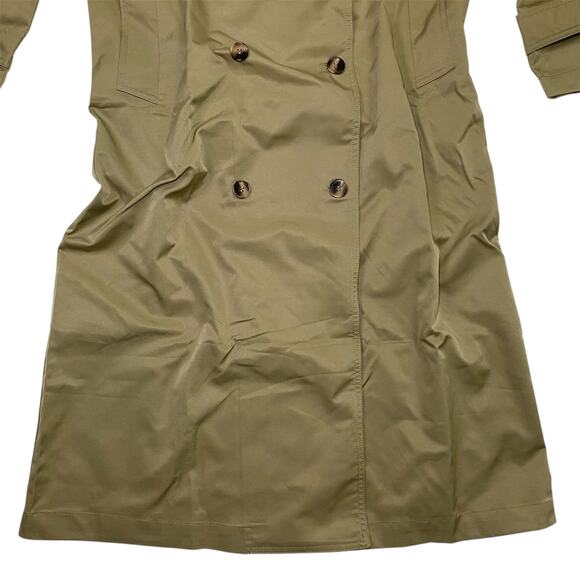 PrettyLittleThing Women’s Us 4 Light Khaki Button Through Oversized Trench Coat - Picture 6 of 8
